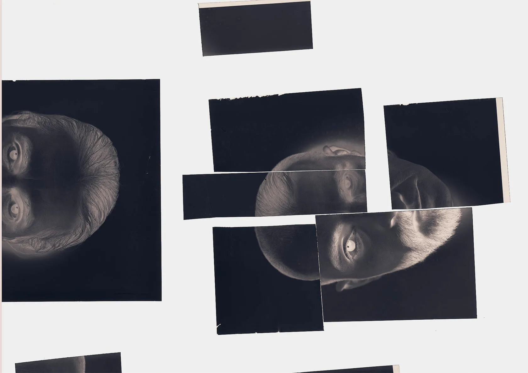 The Episode key visual by Andrei Kovalev: cut strips of 4×5 film negatives assembled into a collage.